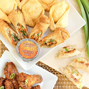 a variety of appetizers and snacks