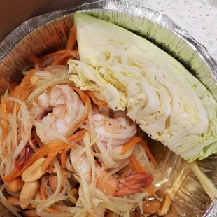 Shrimp papaya salad