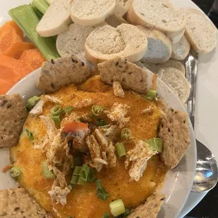 The crab dip here is the best I&apos;ve ever had. And everything that comes on the side with the crab dip is very filling.  Crab Dip