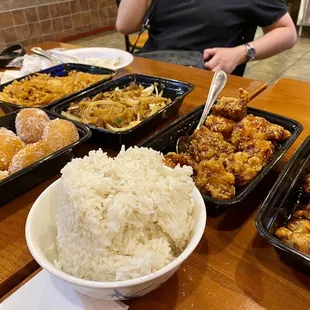 Crispy beef, pad thai, beef flat noodles, Gen Tso