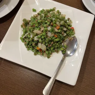 This is the pickled, chopped string-bean with pork. It&apos;s absolutely delicious!!!