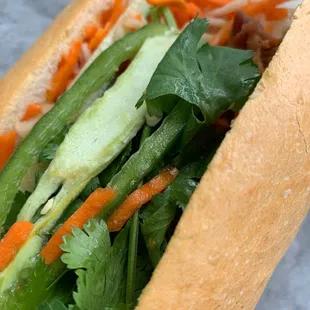 BBQ pork Banh Mi. So yummy!