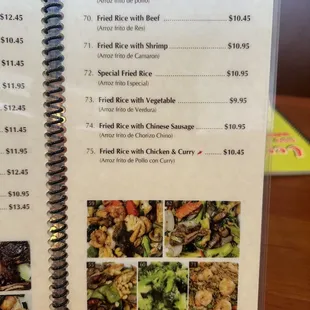 the menu