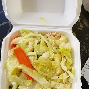 Small side of cabbage for $6.84