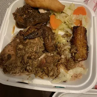 Jerk chicken dinner