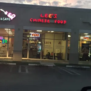 the front of the restaurant