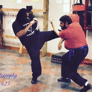 Belt ceremony fighting.