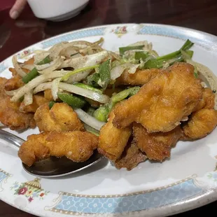 Chinese menu: Salt and pepper chicken