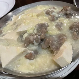 Chinese Menu: Beef &amp; Tofu with Egg Sauce
