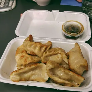 The biggest pot stickers. $6.75