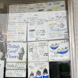 a display of ice cream