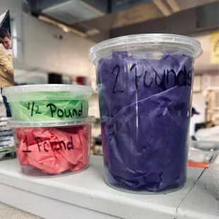 Sizes for reference- used for the cold items such as olives, pasta salad, etc that are sold near the register.