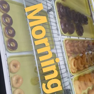 a display of doughnuts