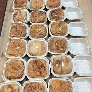 a table full of donuts