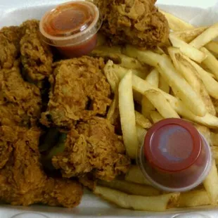 Fried Chicken and fries $5