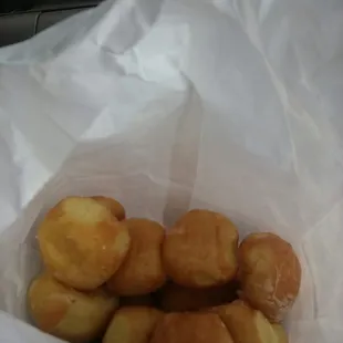Got some donut holes ladys there where really nice and even threw in two extra donut holes