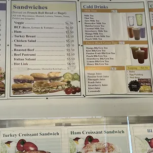 menu, sushi and sashimi
