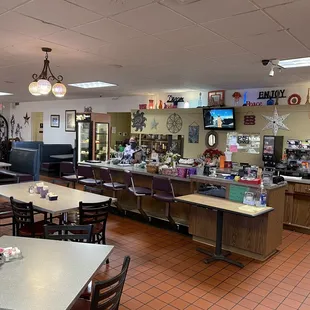 the inside of the restaurant