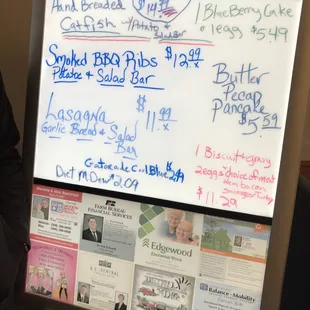 Specials for the day!