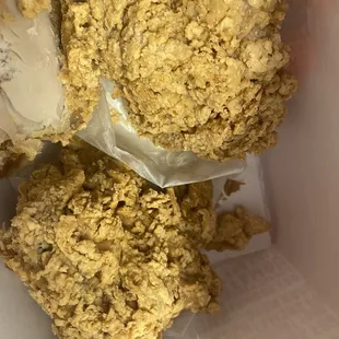 a close up of some food