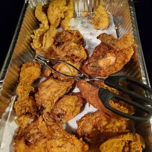 Leftovers from order of 20 pieces and 15 Tenders at Lee's Chicken.  11/28/2022