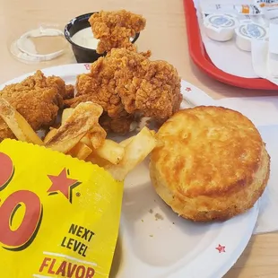 fried chicken and fries
