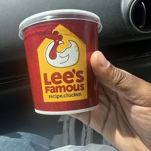Dinky little cup considered a &quot;large&quot; for the livers and gizzards. Sorry but this kiddie cup is not worth $7.29