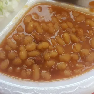 The called them barbeque baked beans. But they are pork n beans .