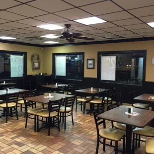 the inside of a restaurant