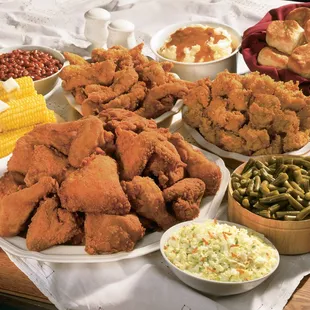 chicken wings and fried chicken, interior