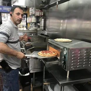 Pepperoni pizza ready