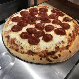Pepperoni pizzas