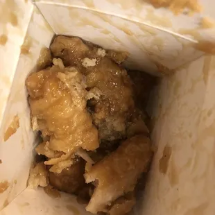 Sweet and sour chicken was hard and I don't like how they cut their meat