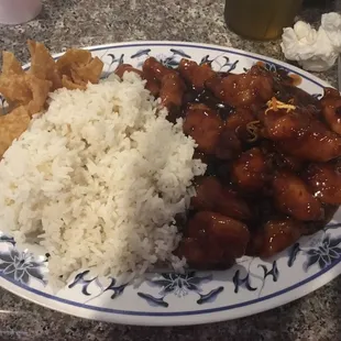 Orange chicken dinner special