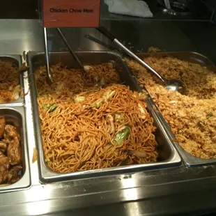 a variety of asian food