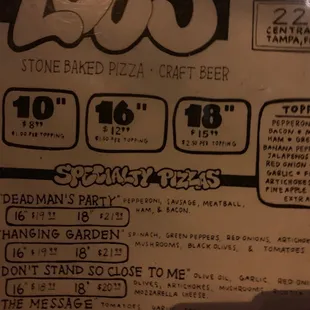 oysters and mussels, menu