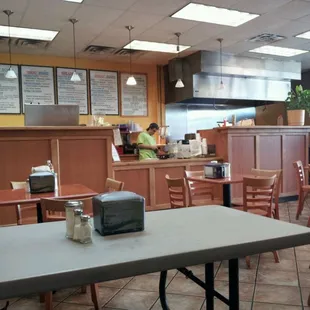 the inside of a restaurant