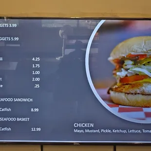 Menu board