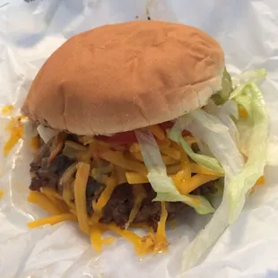 The works cheeseburger
