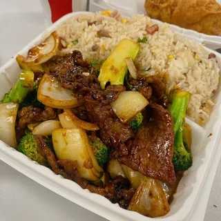 Broccoli and Meat Luncheon Special Plate