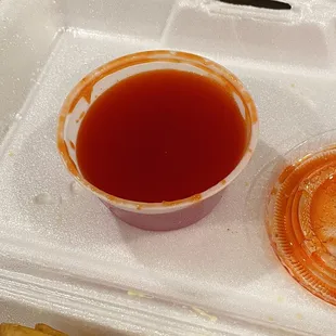 Rangoon dipping sauce. Nice and thick, perfect!