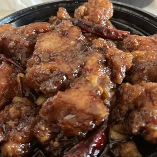 General Tso Chicken - medium spicy.