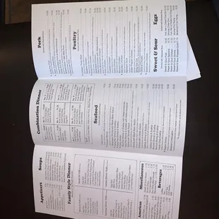 Updated version of the menu.