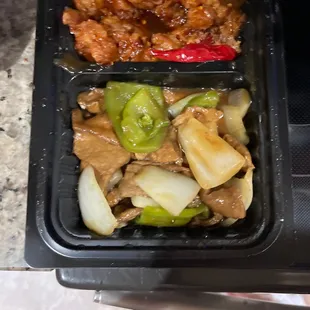 Pepper steak and General Tsao