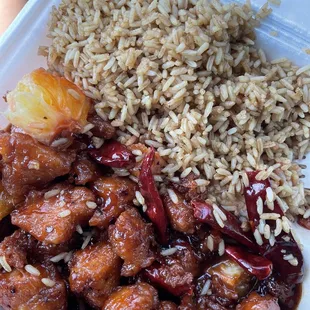 10. Orange Chicken Lunch Special (disgusting)