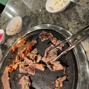 the meat being cooked