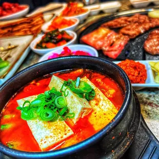 a bowl of hot and sour soup