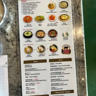 Menu B Selection