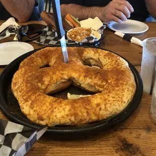 Crab pretzel FREAKIN HUGE!!