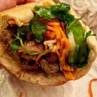 Bahn mi, bbq pork hoagie